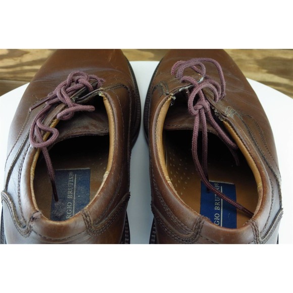 Giorgio Brutini Shoes Sz 9 M Brown Derby Oxfords Leather‎ Men main image 7